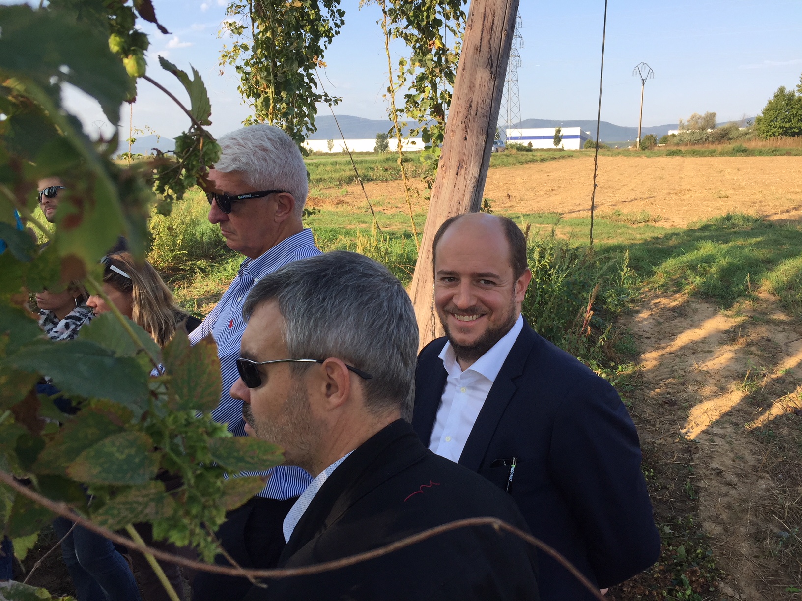 Maxime COSTILHES visite houblon Alsace Obernai Brasseur de France